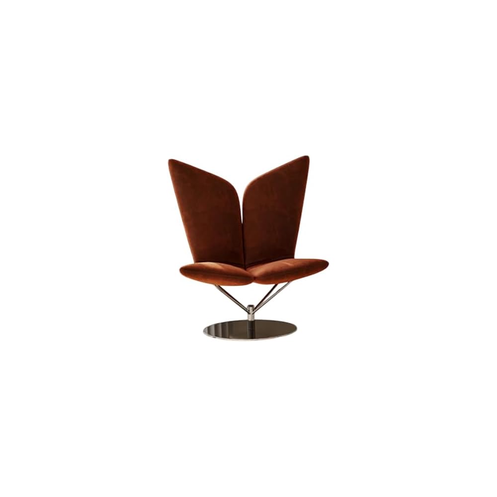 Modern Swivel Accent Chair Wingback Lounge Chair, Upholstered Fabric Single Sofa Chair with 360° Rotating Base for Living Room Bedroom Office (Blue)