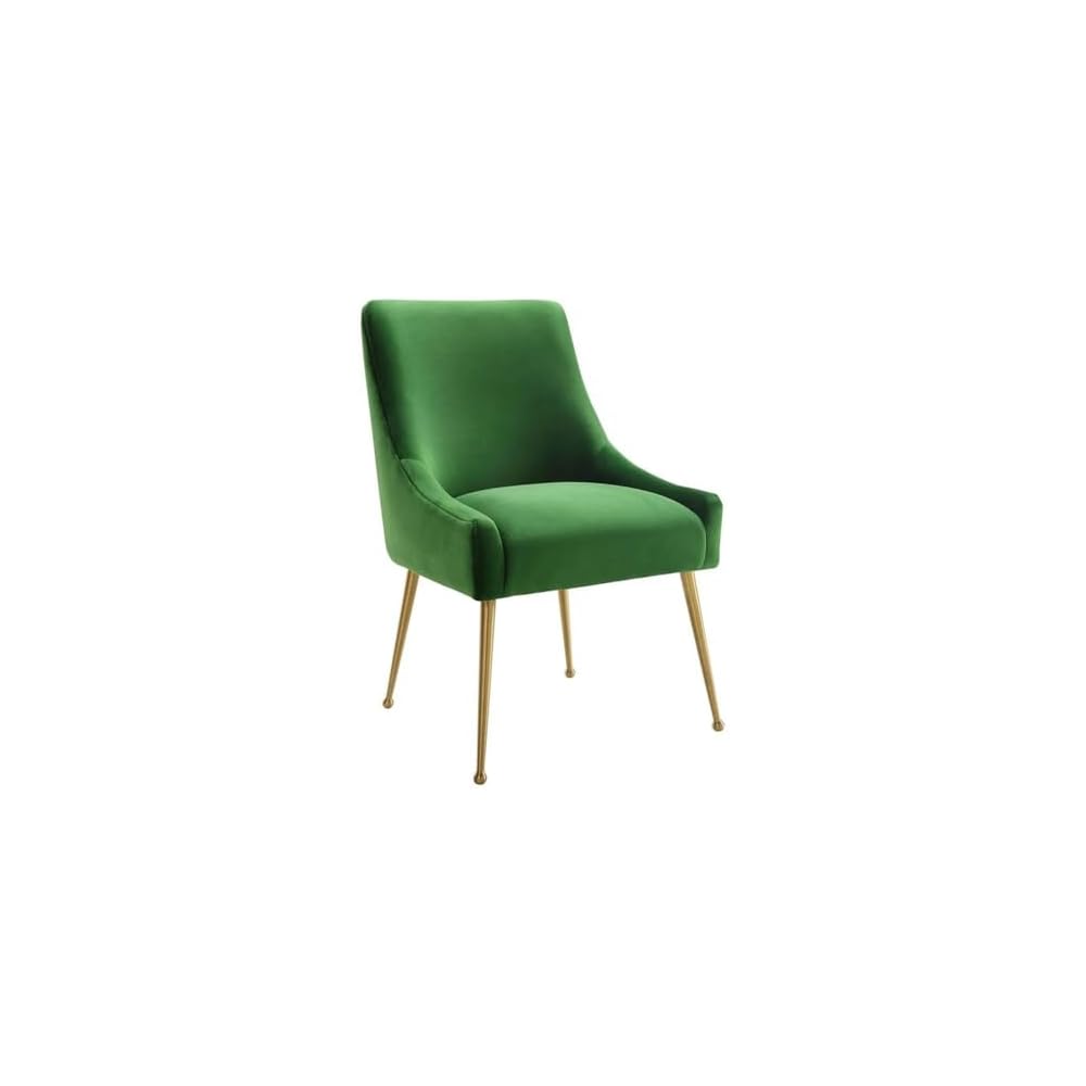 TOV Furniture Beatrix Ultra Modern Velvet Upholstered Dining Side Chair, 22" Black