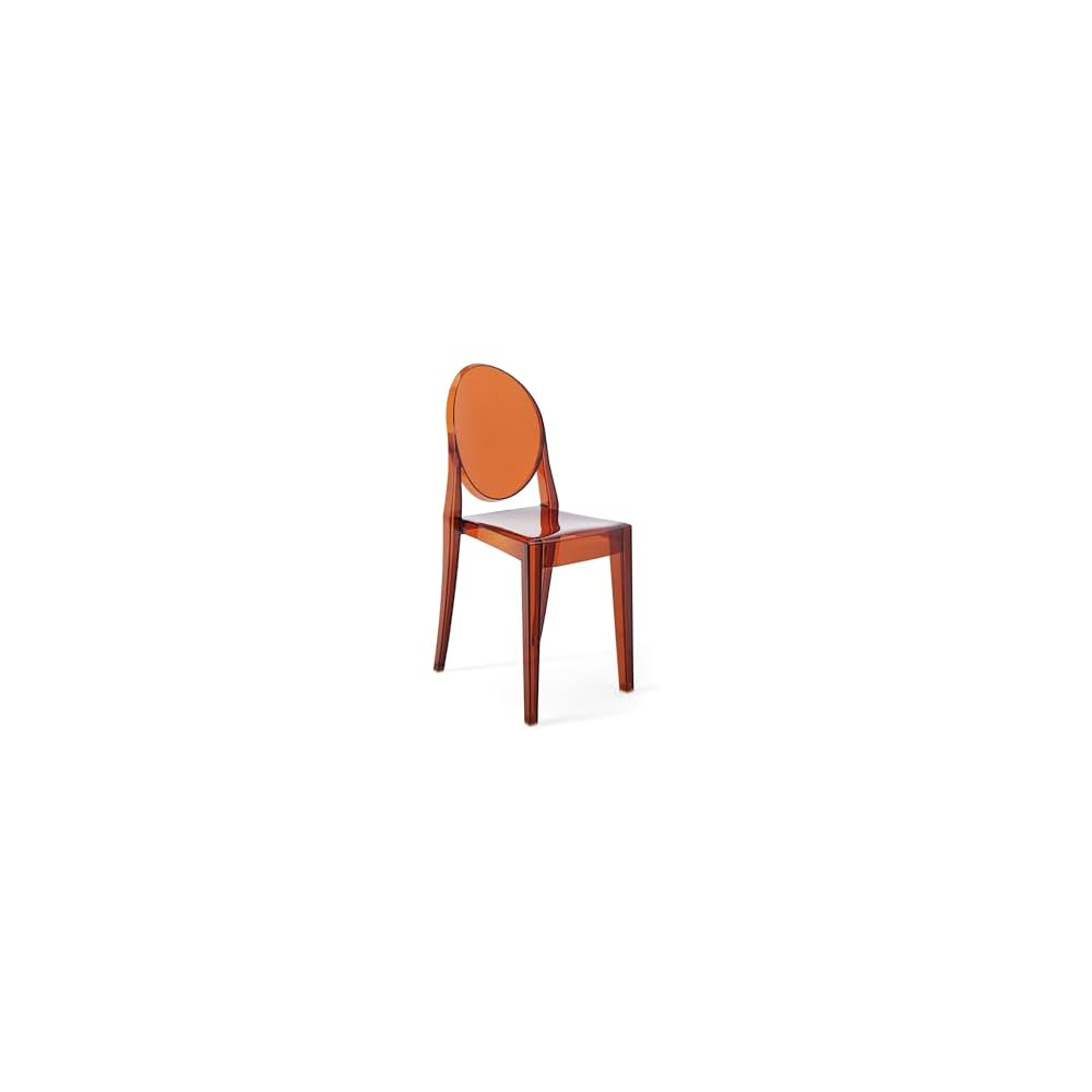 Kartell Victoria Ghost Chair, Set of 2, Amber