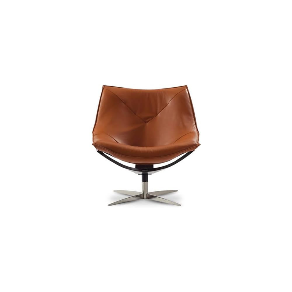Modern Swivel Accent Chair, Microfiber Leather Lounge Chair with Metal Base for Living Room, Office, Bedroom