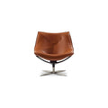 Modern Swivel Accent Chair, Microfiber Leather Lounge Chair with Metal Base for Living Room, Office, Bedroom