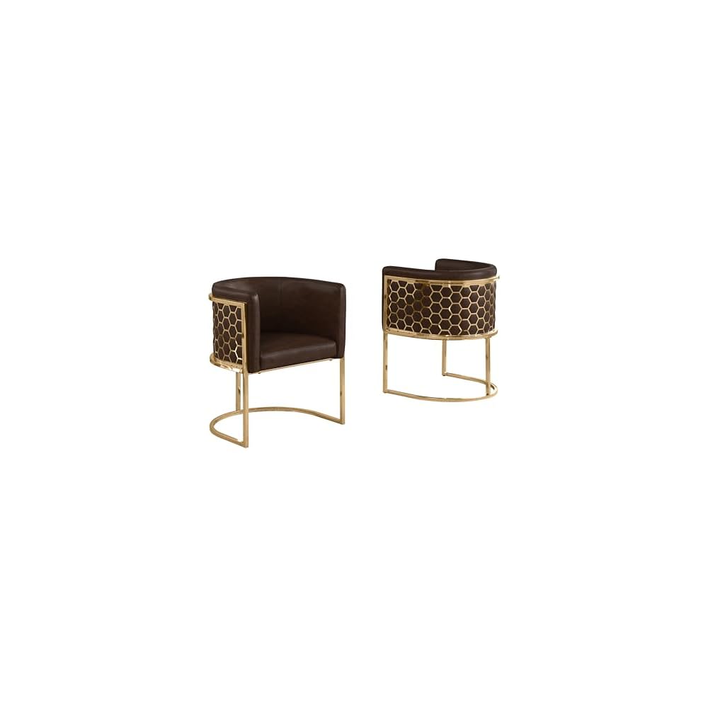 Best Quality Furniture TM THE Best Choice for Your Home Modern Honeycomb Armchairs with Chrome Base, Silver or Gold Frame Options (Teddy Fabric, Black/Silver, Counter Height Chair)