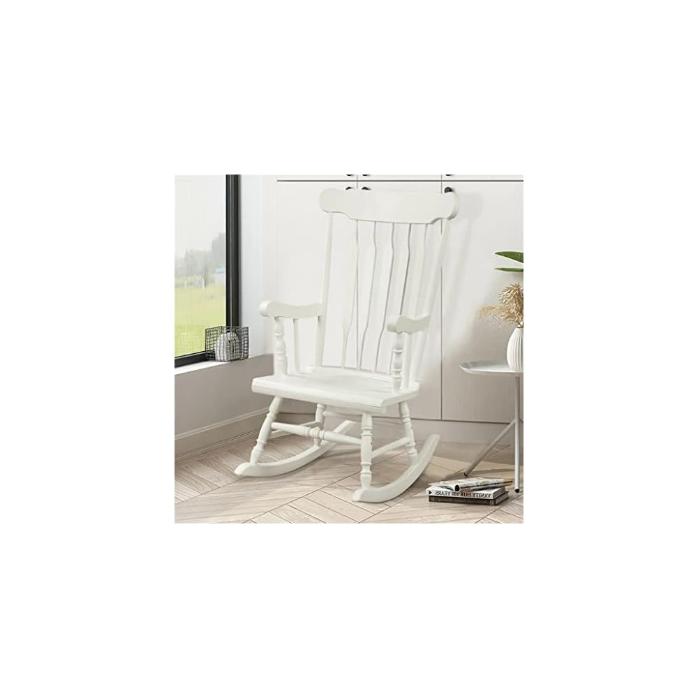 Solid Wood Rocking Chair Porch Rocking Chair Indoor Outdoor Seating