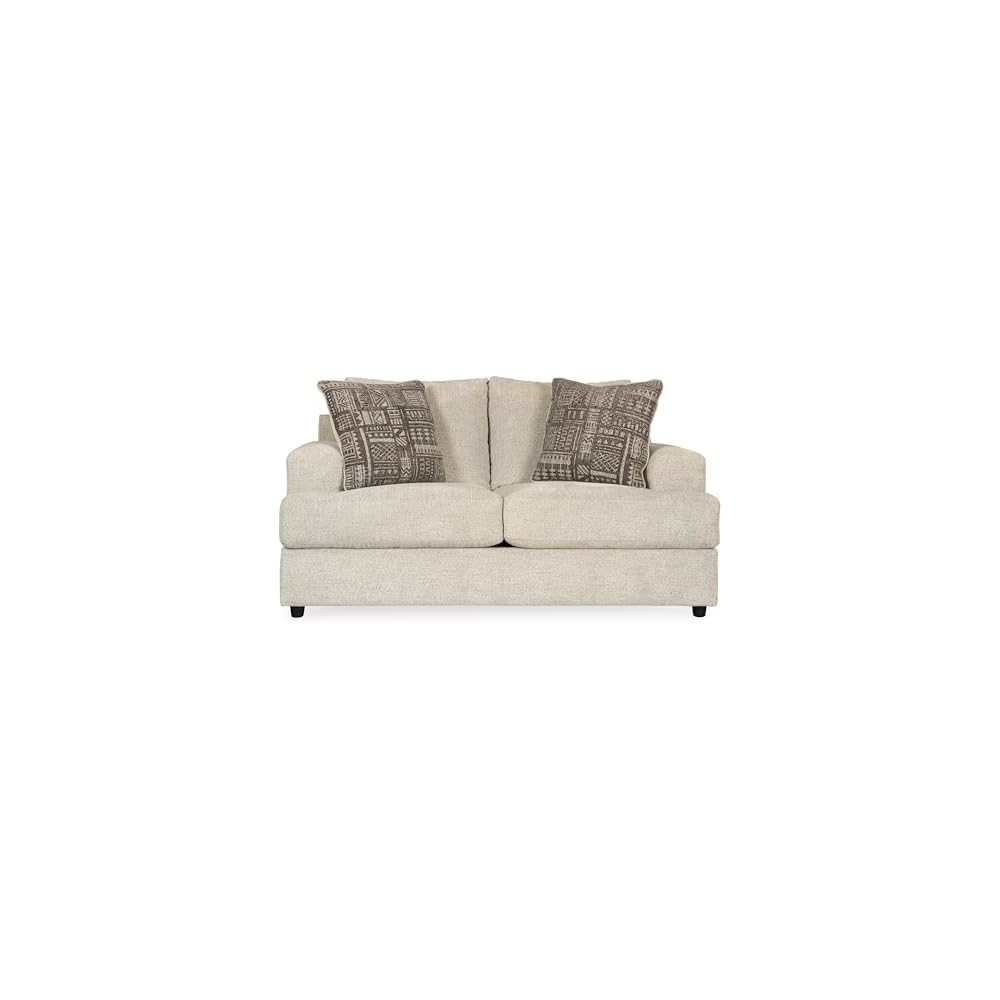 Signature Design by Ashley Soletren Loveseat, Stone Chenille Sofa Couch