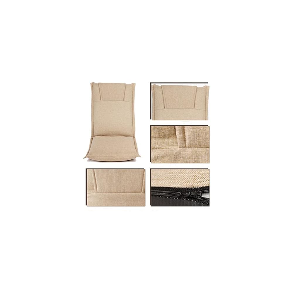 Leisure Recliner Sofa Chaise Floor Lazy Reclining Chair Portable Foldable Fabric Upholstered