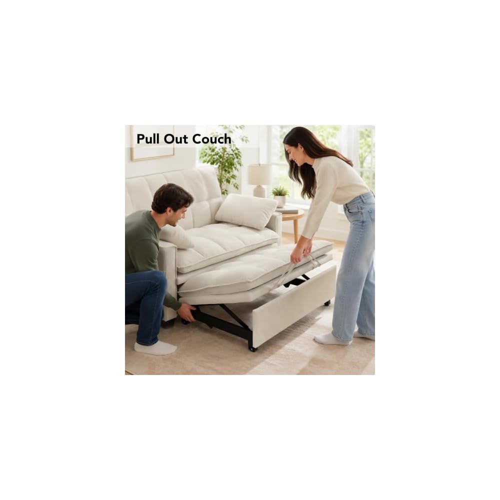 Sleeper Sofa Bed, Convertible Pull Out Couch for for Living Room, Loveseat