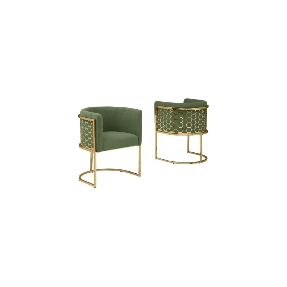 Best Quality Furniture TM THE Best Choice for Your Home Modern Honeycomb Armchairs with Chrome Base, Silver or Gold Frame Options (Teddy Fabric, Black/Silver, Counter Height Chair)