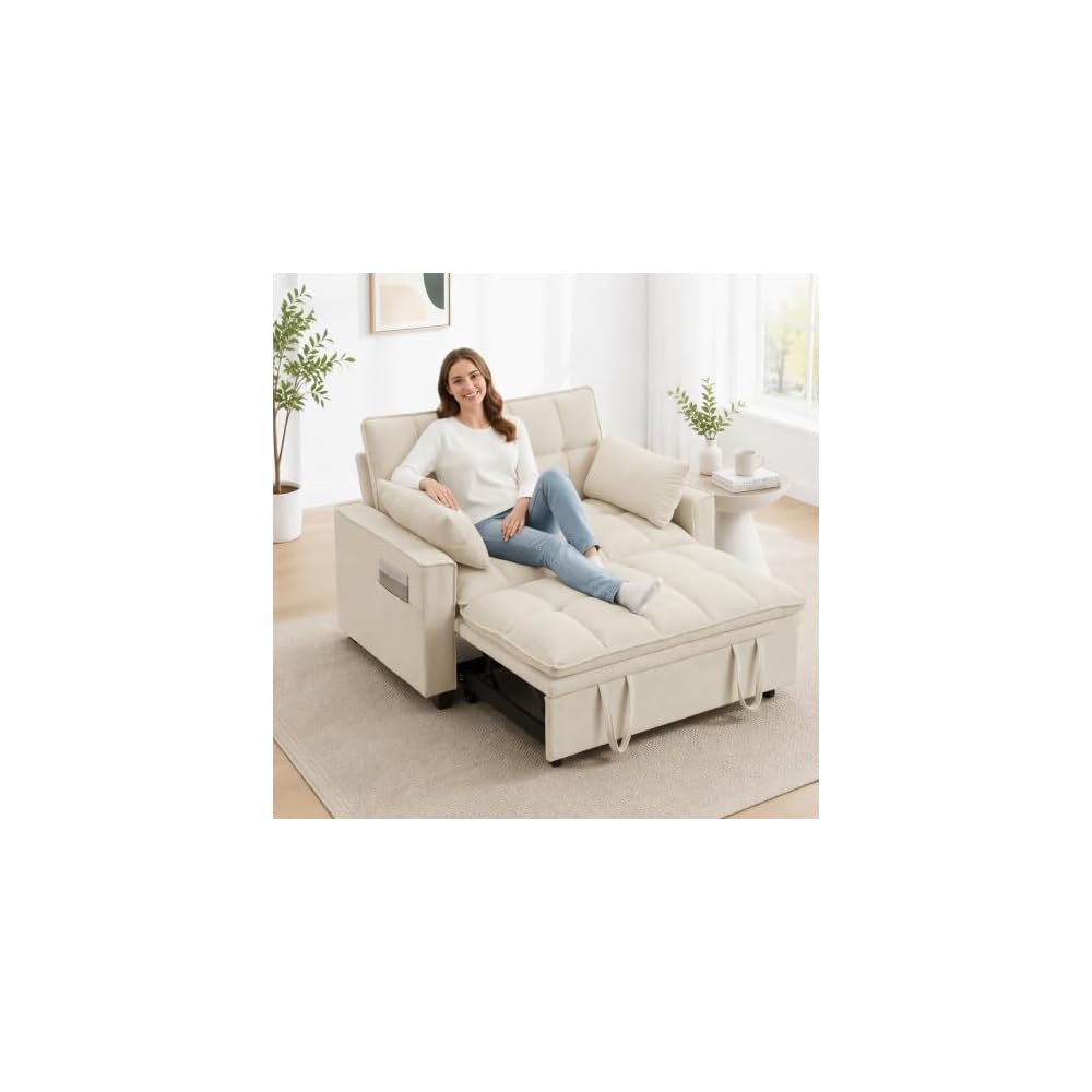 Sleeper Sofa Bed, Convertible Pull Out Couch for for Living Room, Loveseat