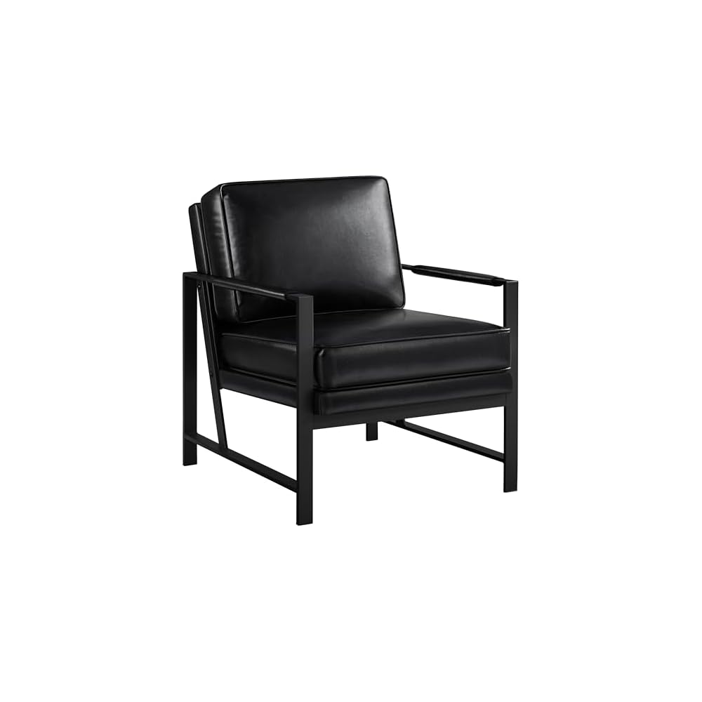 Yaheetech Mid-Century Modern Accent Chairs Set of 2, Black
