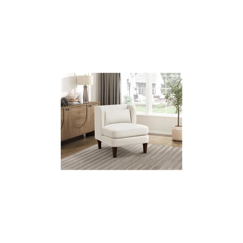 Lexicon Forrester Corduroy Accent Chair in Beige