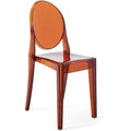 Kartell Victoria Ghost Chair, Set of 2, Amber
