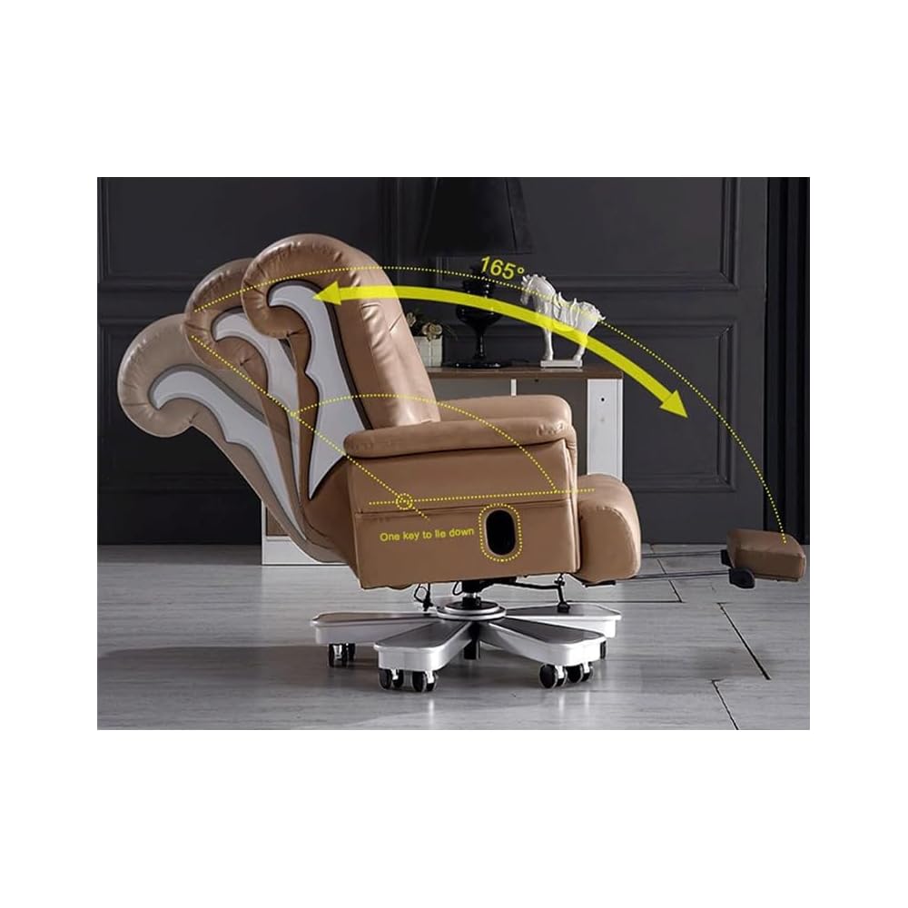 Office Chair Fully Reclining Executive Leather(D)