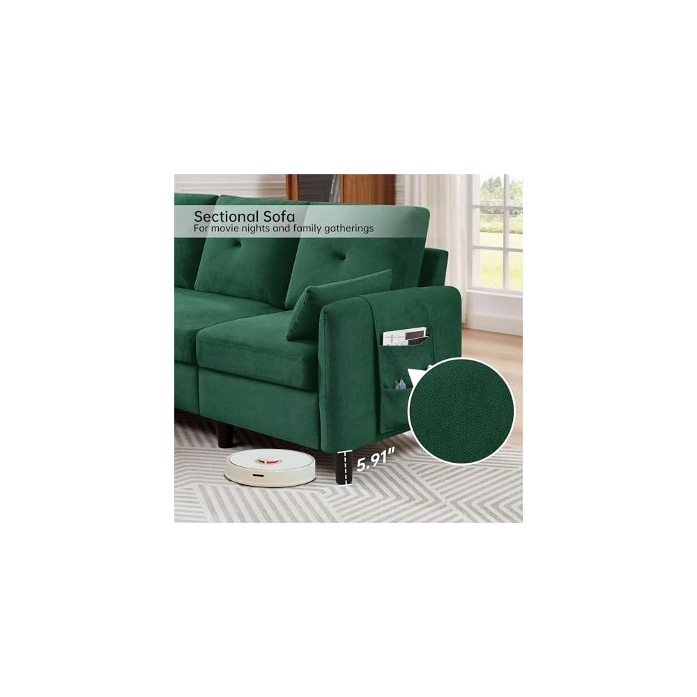 Living Room Furniture Sets, L Shaped Couch and Loveseat and Chair, Sofa Set