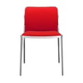 Kartell 5977/LG Audrey Soft Chair by Piero Lissoni, Pack of 2, Trevira Fabric Red