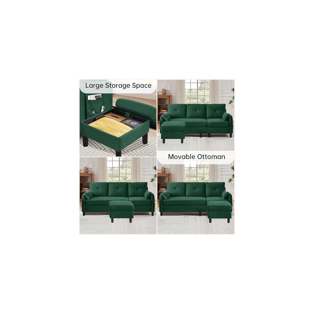 Living Room Furniture Sets, L Shaped Couch and Loveseat and Chair, Sofa Set