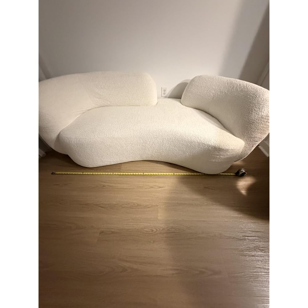 Curved Cream Style Sofa Living Room 2026 new Small Apartment Simple Modern Beauty Salon Store Lounge Area Creativity Settee Reception Company Office Couch