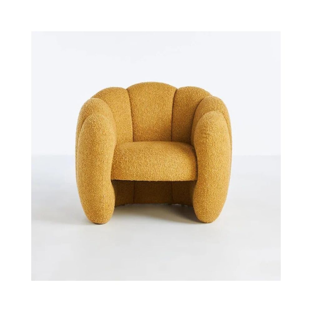 Luxurious Velvet Recliner – Modern Single Seating Sofa Chair Yellow