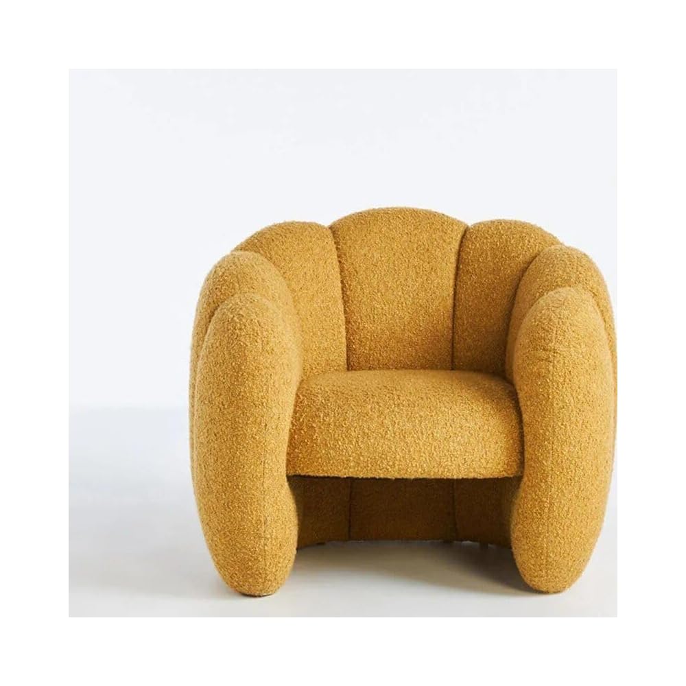 Luxurious Velvet Recliner – Modern Single Seating Sofa Chair Yellow