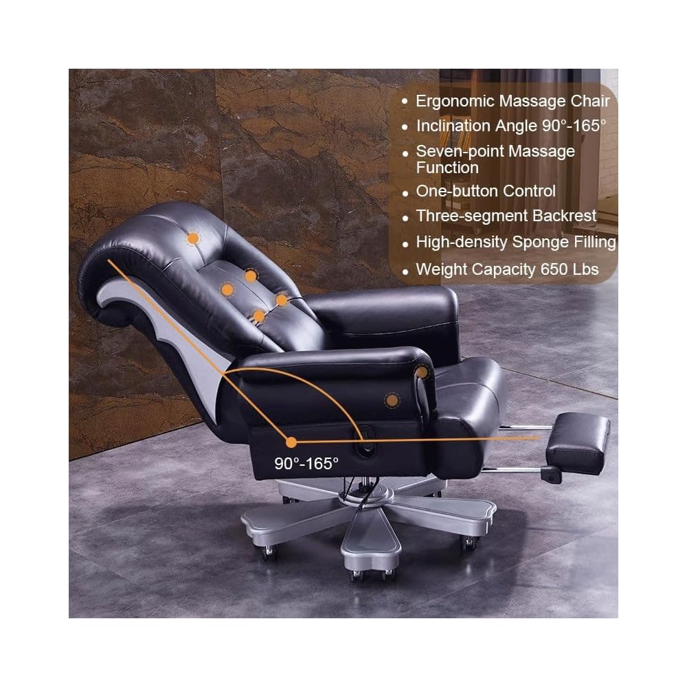 Office Chair Fully Reclining Executive Leather(D)