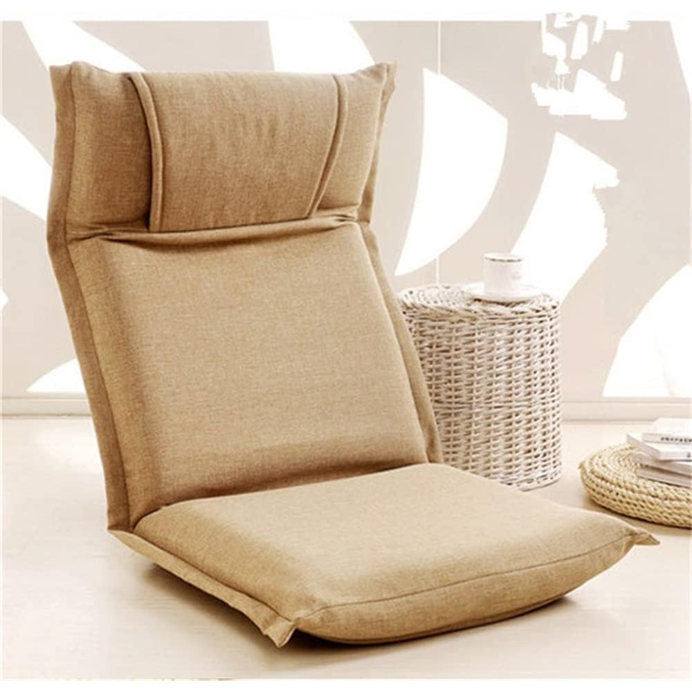 Leisure Recliner Sofa Chaise Floor Lazy Reclining Chair Portable Foldable Fabric Upholstered