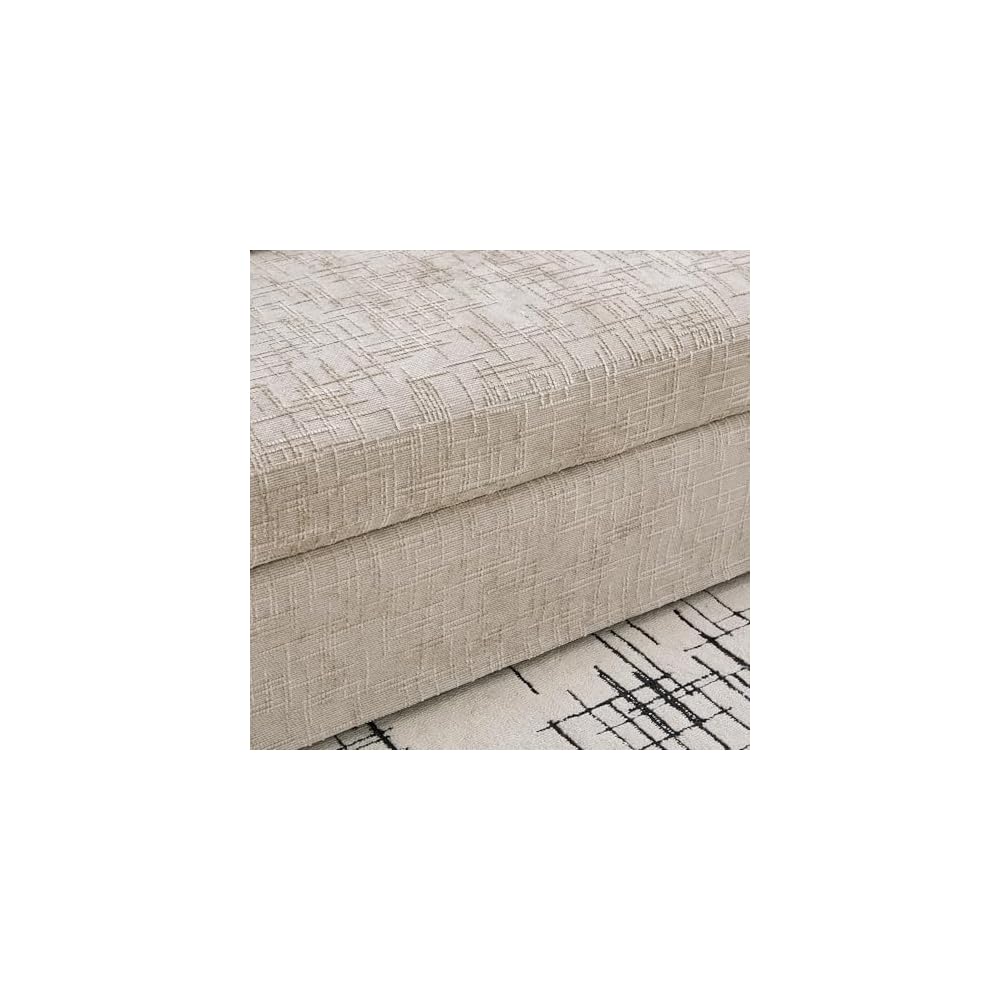 Modern Casual Sofa 83.86" Wide, Chenille Fabric, Deep Seat, 3-Seater with Removable Cover for Living Room, Bedroom, Apartment, Wheat
