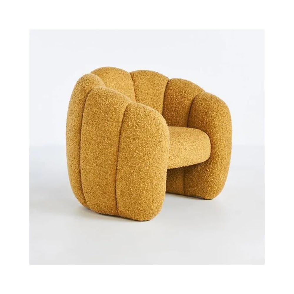Luxurious Velvet Recliner – Modern Single Seating Sofa Chair Yellow