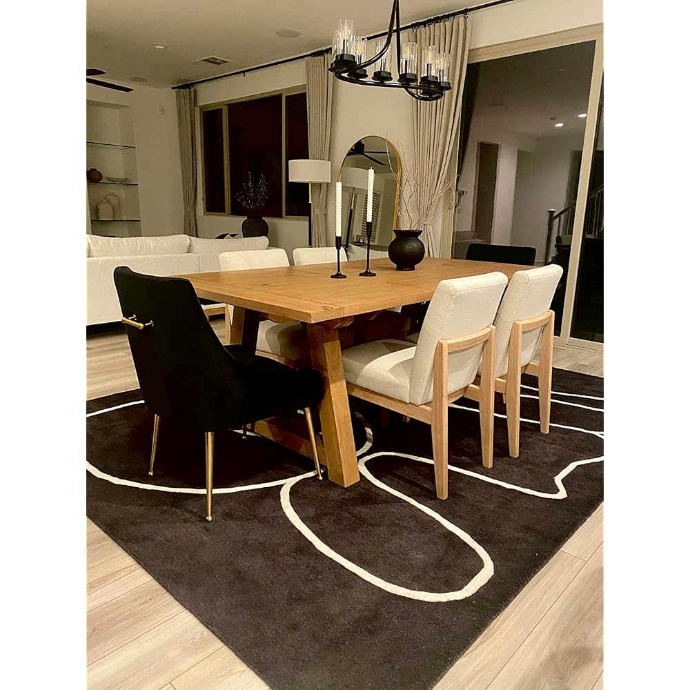 TOV Furniture Beatrix Ultra Modern Velvet Upholstered Dining Side Chair, 22" Black