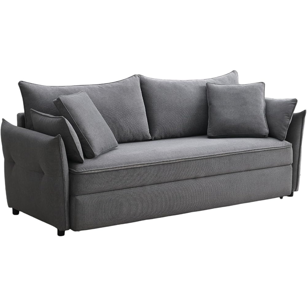 Acme Irina Rectangular Sofa with Sleeper in Gray