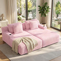 80'' Double Chaise Lounge Chair Indoor, Sofa with Cup Holders 4pcs Pillows
