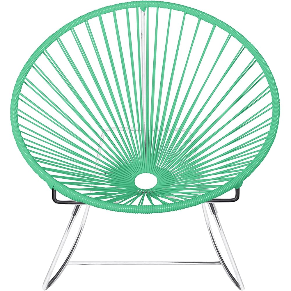 Innit Designs i04-03-16 Innit Rocker-Mint Weave on Chrome Frame