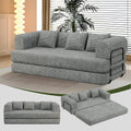 HAOBO Home Convertible Sofa Bed Compression Sofa with Armrests and Backrest Corduroy Sleeper Sofa Bed with 3 Pillows Modular Sectional for Living Room, Bedroom, Lounge, Studio