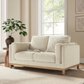 Modway Roscoe 63 Inch Fabric Loveseat in Ivory - Comfortable Upholstered 2 Seater Couch for Living Room, Apartment, or Office Seating