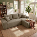 Boneless Couch Comfy Sectional Couches for Living Room,U Shaped Modular Cloud Couch Sofa, Minimalist Modular Sectional Sofa with Deep Seat