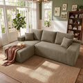 Boneless Couch Comfy Sectional Couches for Living Room,U Shaped Modular Cloud Couch Sofa, Minimalist Modular Sectional Sofa with Deep Seat